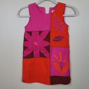 FIRM Lilly Pultizer Girls Corduroy Patchwork Dress size 6X